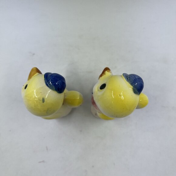 Dapper Duck Chalkware MCM Anthropomorphic Kitschy Japan 50s Shelf Decor Set Of 2 - Picture 6 of 9